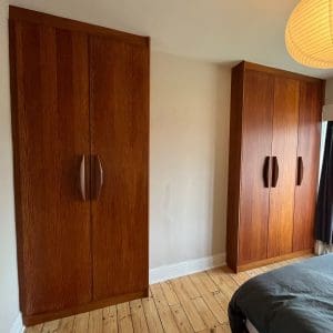 Bespoke Mid-century Wardrobes With Hand Carved Handles